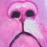 Pink dog painting.