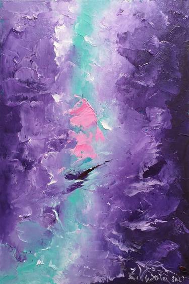 Original Abstract Seascape Paintings by Zinaida Vysota Dacenko