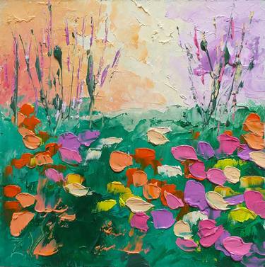 Original Abstract Expressionism Landscape Paintings by Zinaida Vysota Dacenko