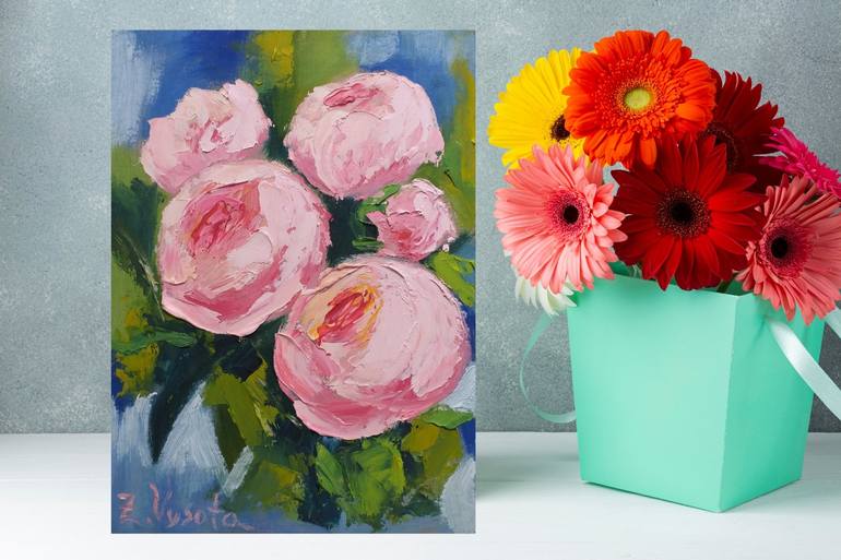 Original Floral Painting by Zinaida Vysota Dacenko