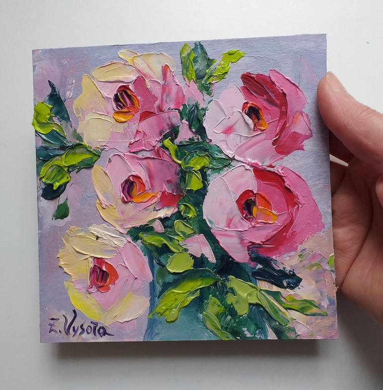 Original Contemporary Floral Painting by Zinaida Vysota Dacenko