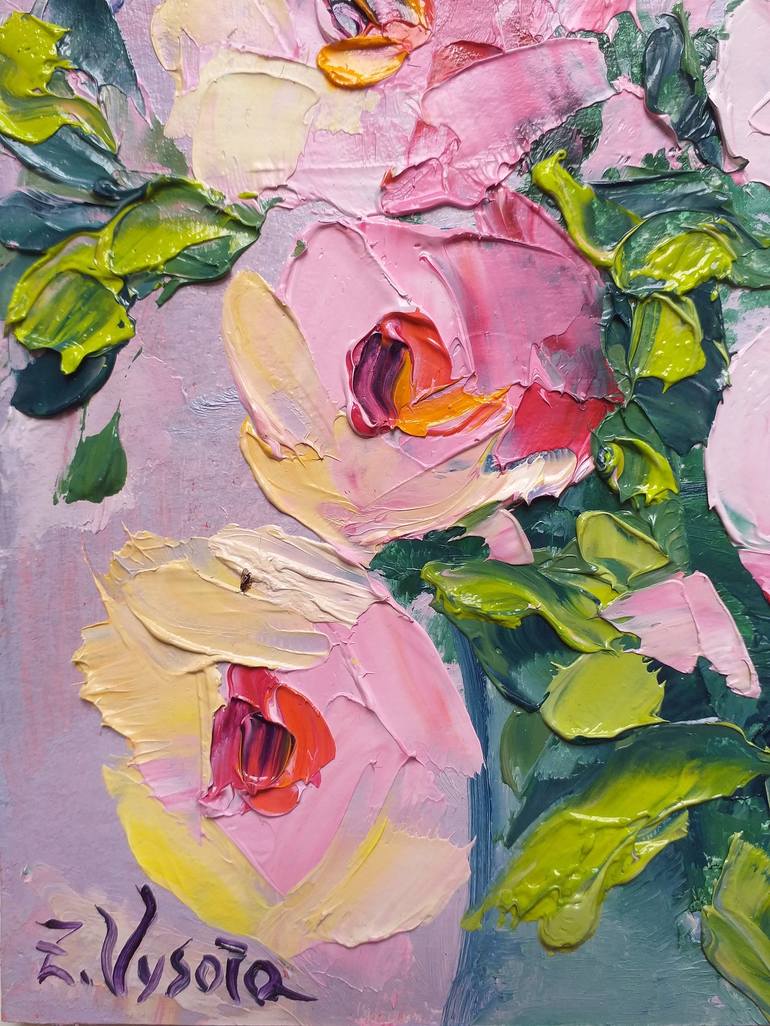 Original Floral Painting by Zinaida Vysota Dacenko