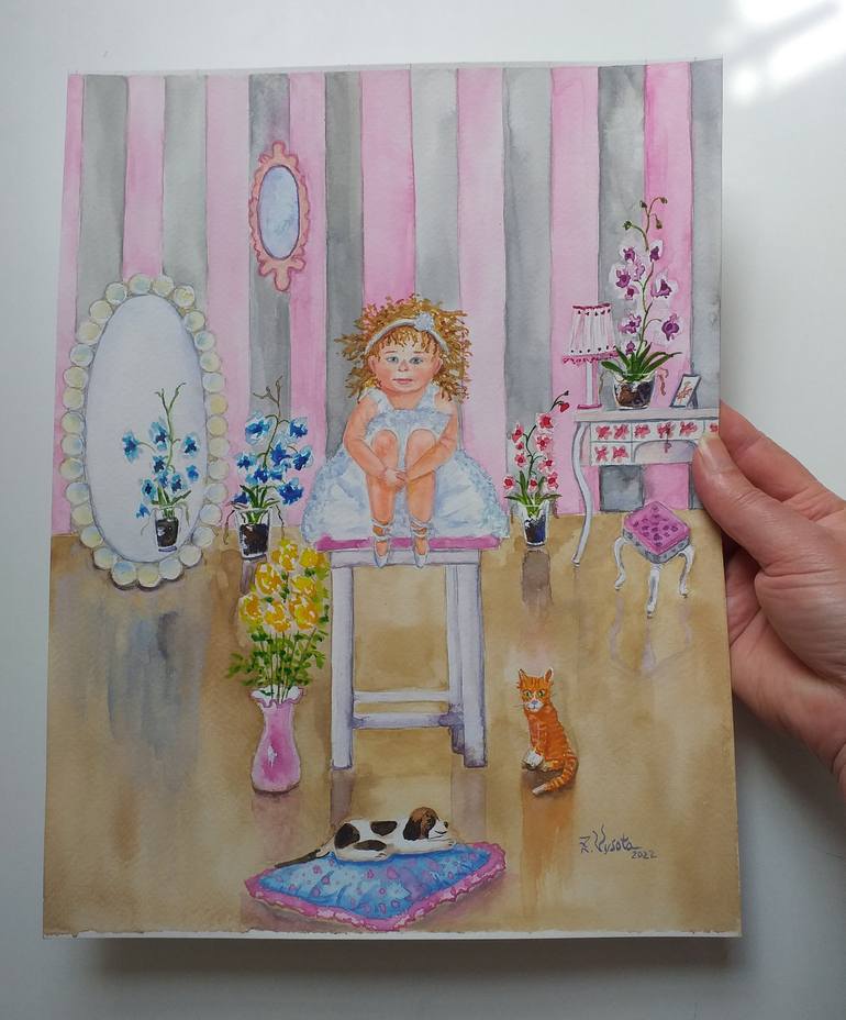 Original Kids Painting by Zinaida Vysota Dacenko