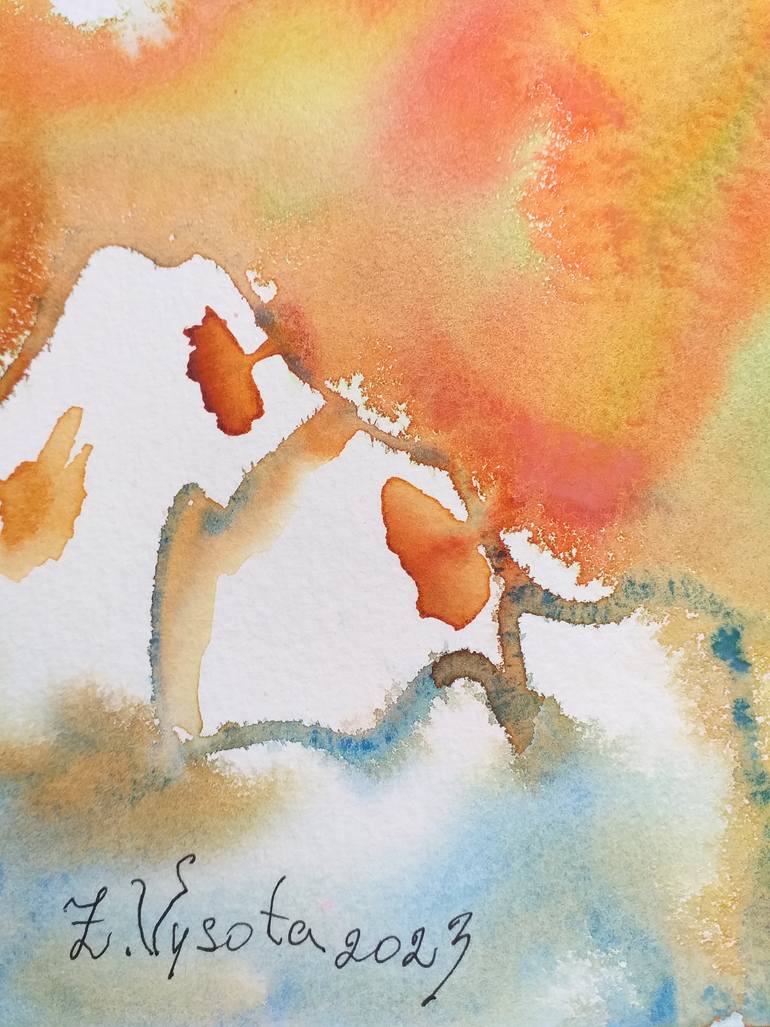 Original Abstract Expressionism Abstract Painting by Zinaida Vysota Dacenko