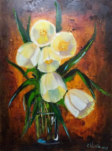 Original Fine Art Floral Paintings by Zinaida Vysota Dacenko