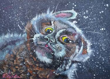 Original Contemporary Cats Paintings by Zinaida Vysota Dacenko