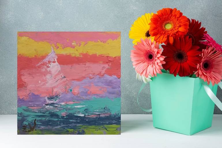 Original Contemporary Seascape Painting by Zinaida Vysota Dacenko