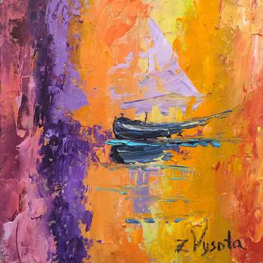 Print of Abstract Expressionism Seascape Paintings by Zinaida Vysota Dacenko