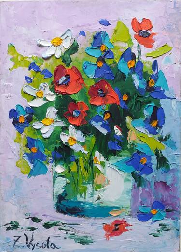 Original Floral Paintings by Zinaida Vysota Dacenko