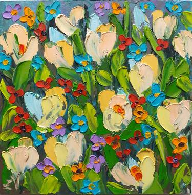 Print of Abstract Expressionism Floral Paintings by Zinaida Vysota Dacenko