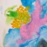 Blue flower painting.