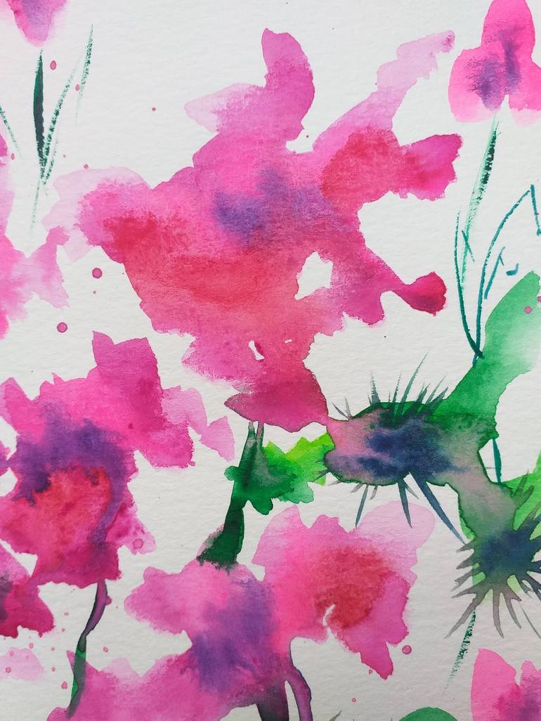 Original Contemporary Floral Painting by Zinaida Vysota Dacenko