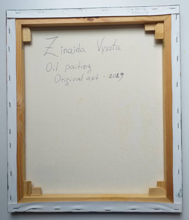 Original Art Deco Floral Painting by Zinaida Vysota Dacenko