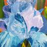 Blue iris painting.