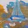 Sailboat watercolor.