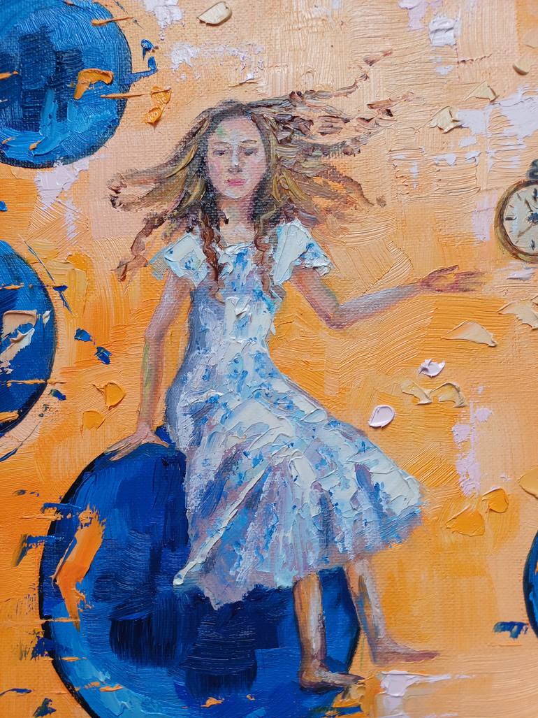 Original Art Deco Fantasy Painting by Zinaida Vysota Dacenko