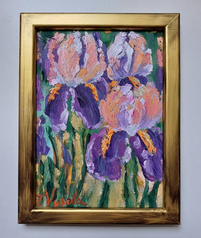 Original Art Deco Floral Painting by Zinaida Vysota Dacenko