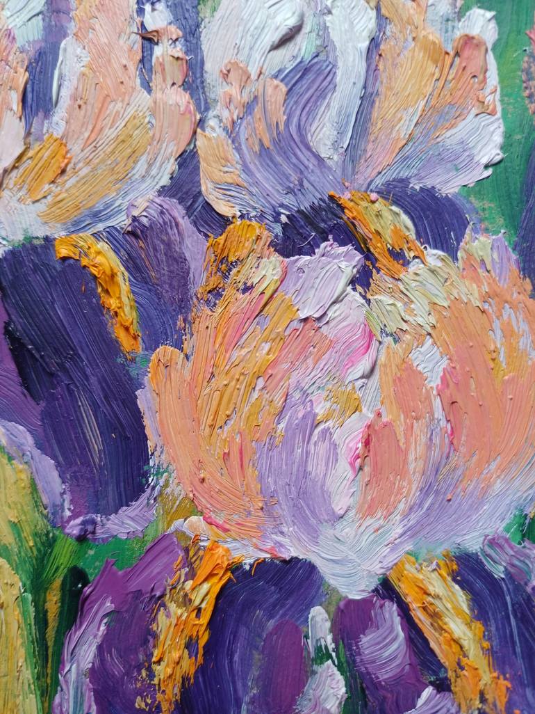 Original Art Deco Floral Painting by Zinaida Vysota Dacenko