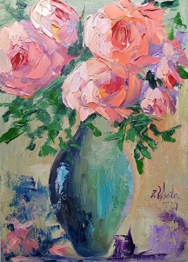 Print of Art Deco Floral Paintings by Zinaida Vysota Dacenko