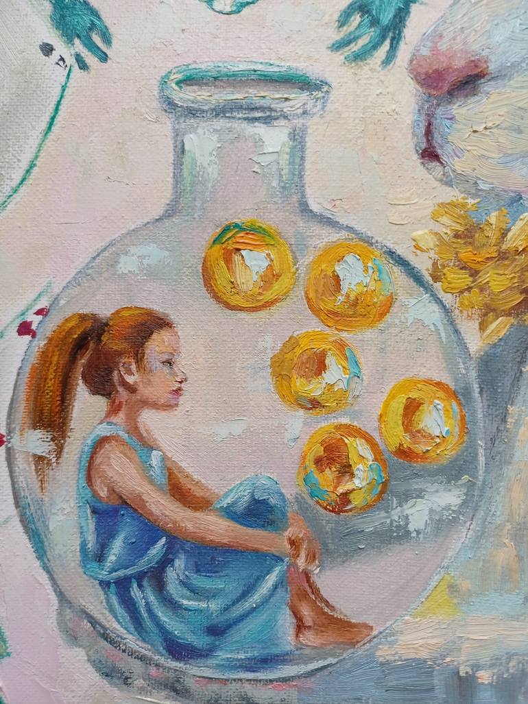 Original Art Deco Fantasy Painting by Zinaida Vysota Dacenko