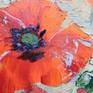 Poppies oil painting.