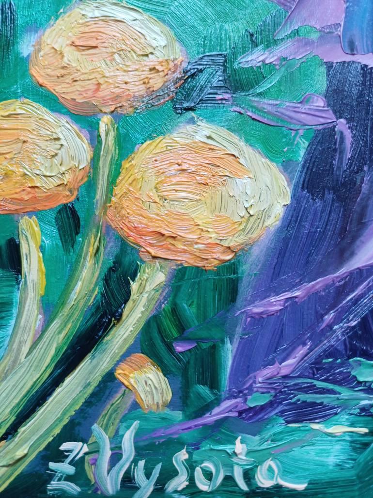 Original Art Deco Fantasy Painting by Zinaida Vysota Dacenko