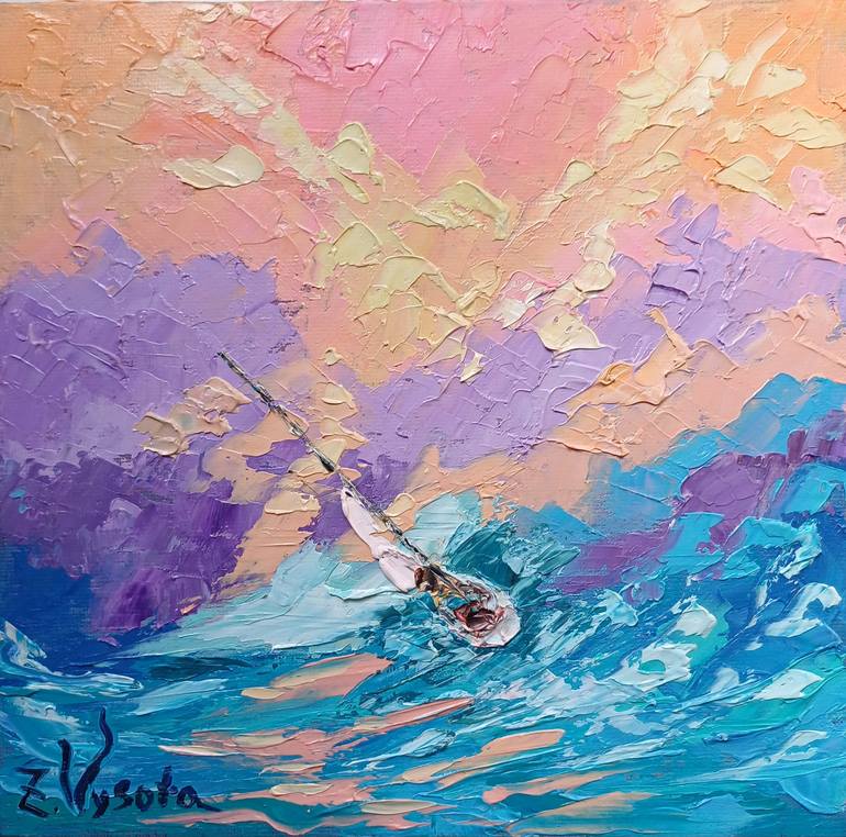 Print of Abstract Seascape Paintings by Zinaida Vysota Dacenko