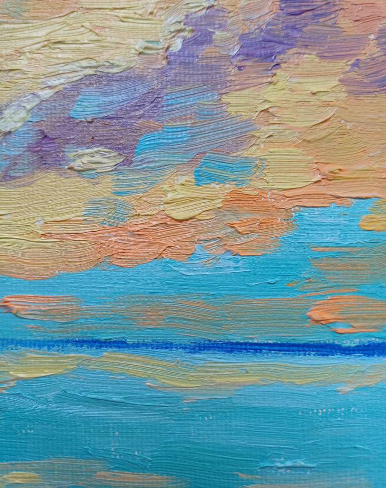 Original Art Deco Seascape Painting by Zinaida Vysota Dacenko