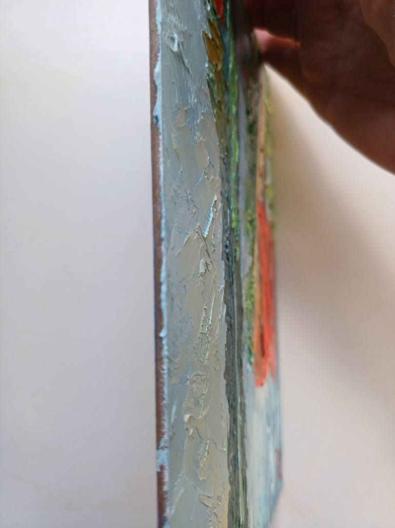 Original Art Deco Boat Painting by Zinaida Vysota Dacenko