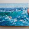 Sailboat oil painting.