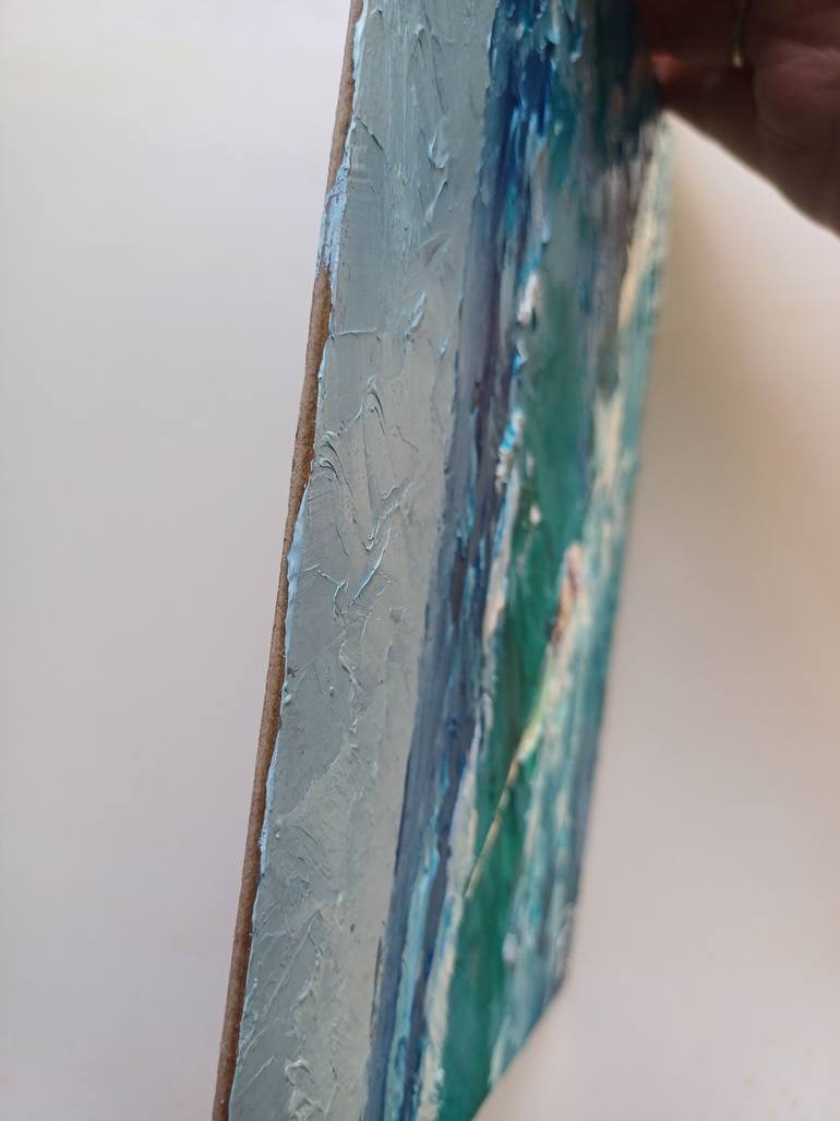 Original Art Deco Seascape Painting by Zinaida Vysota Dacenko