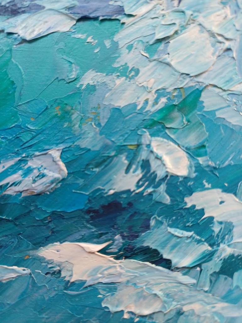 Original Art Deco Seascape Painting by Zinaida Vysota Dacenko