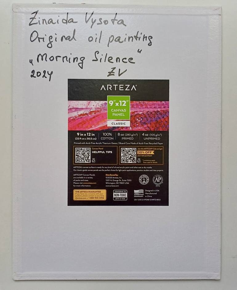 Original Abstract Expressionism Beach Painting by Zinaida Vysota Dacenko