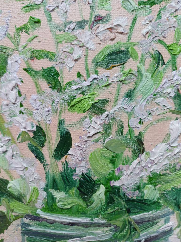 Original Art Deco Floral Painting by Zinaida Vysota Dacenko