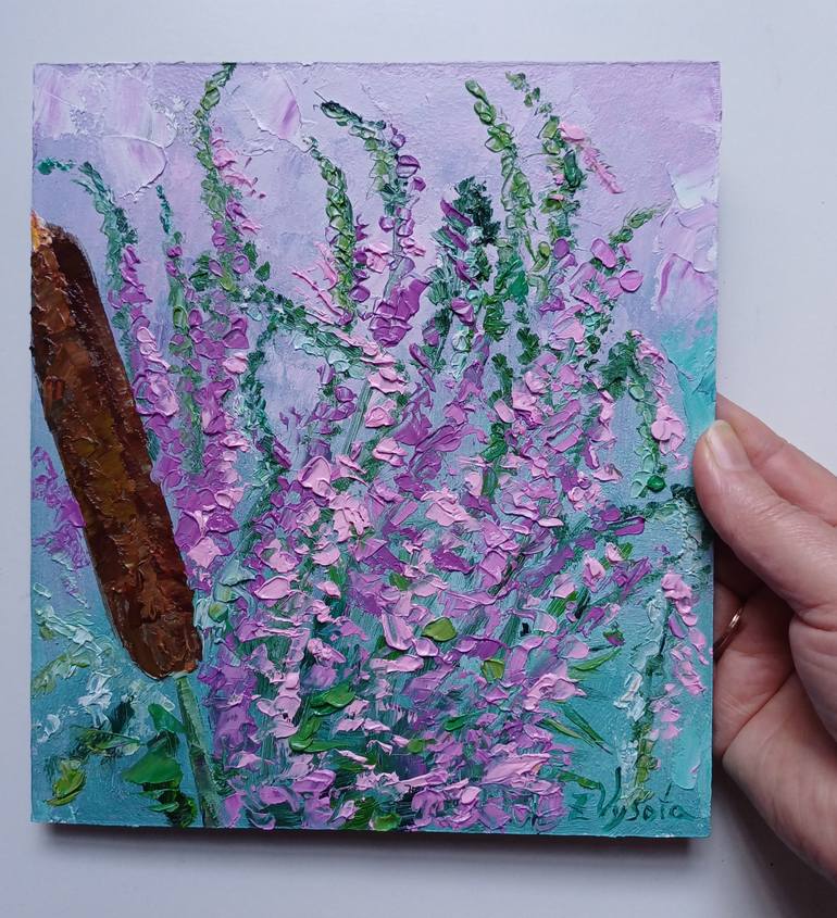 Original Art Deco Floral Painting by Zinaida Vysota Dacenko