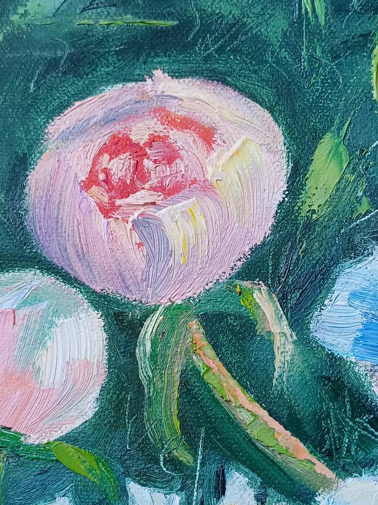 Original Art Deco Floral Painting by Zinaida Vysota Dacenko