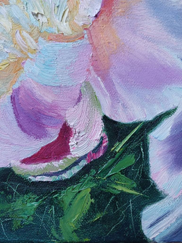 Original Art Deco Floral Painting by Zinaida Vysota Dacenko