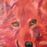 Wolf oil painting.