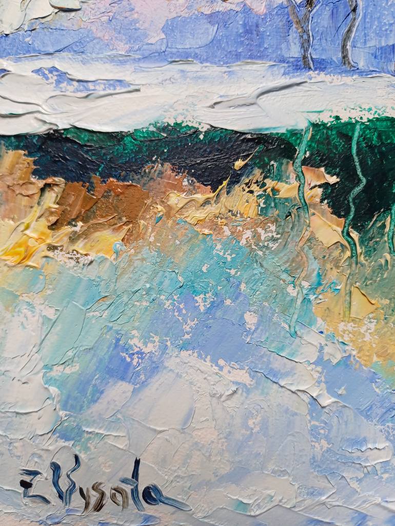 Original Abstract Landscape Painting by Zinaida Vysota Dacenko