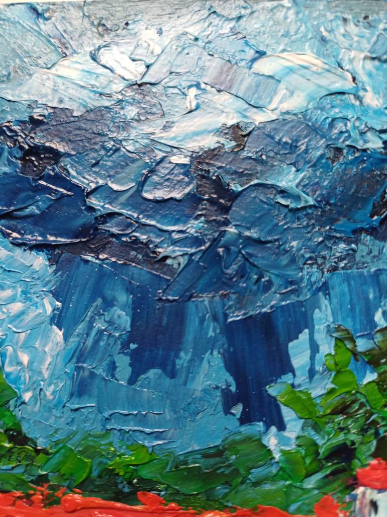 Original Art Deco Landscape Painting by Zinaida Vysota Dacenko