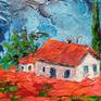 Landscape oil painting.