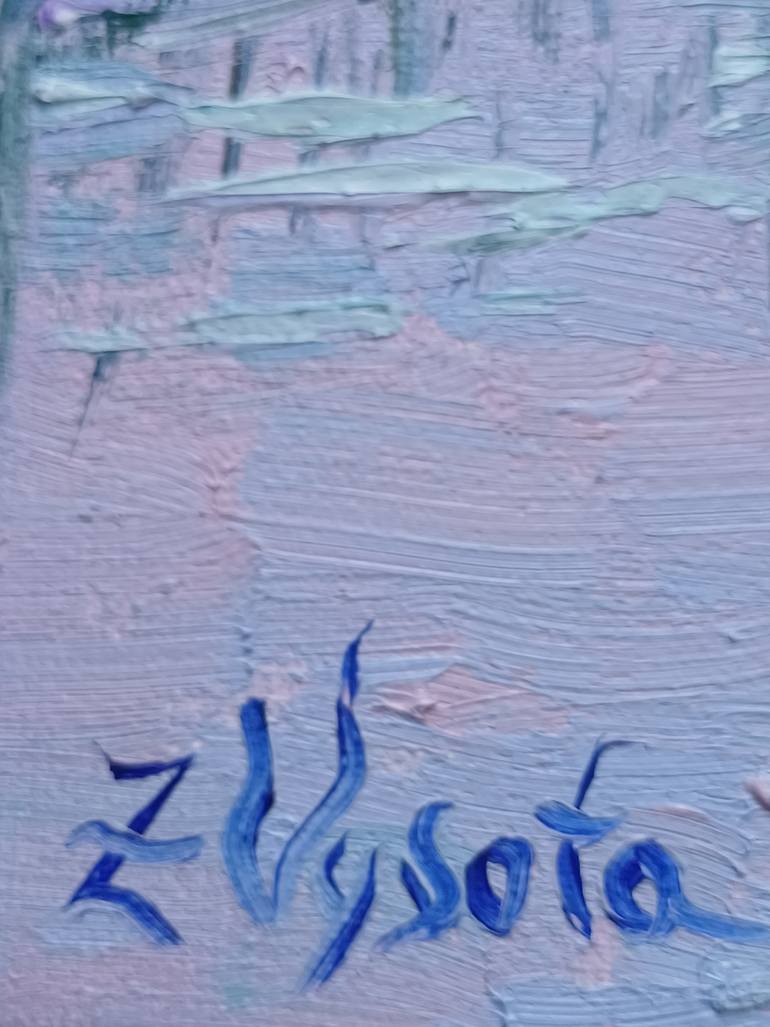 Original Art Deco Boat Painting by Zinaida Vysota Dacenko