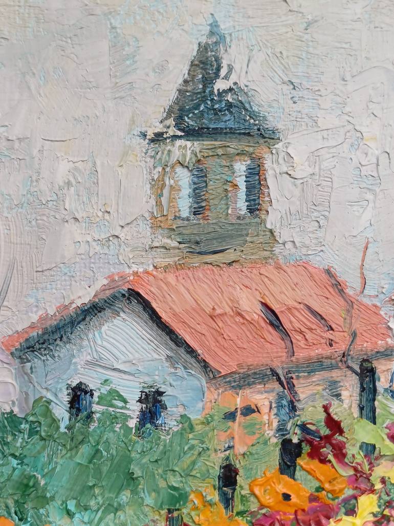 Original Art Deco Landscape Painting by Zinaida Vysota Dacenko