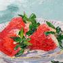Strawberry oil painting.