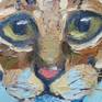 Cat oil painting.