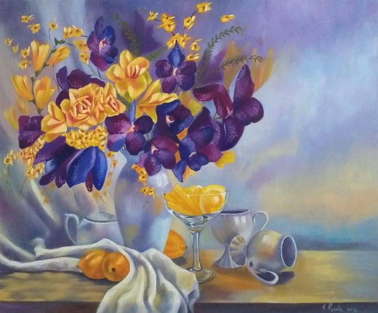 Print of Art Deco Floral Paintings by Zinaida Vysota Dacenko