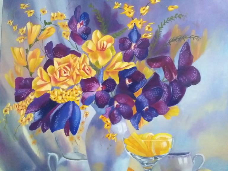 Original Floral Painting by Zinaida Vysota Dacenko