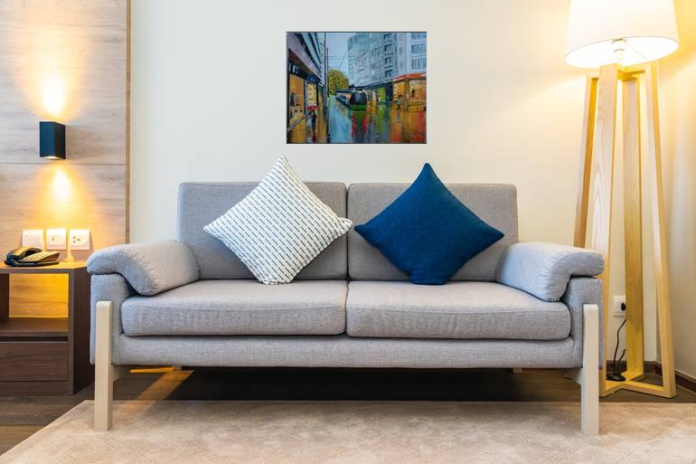 Original Figurative Cities Painting by Zinaida Vysota Dacenko