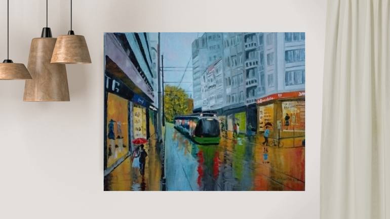 Original Figurative Cities Painting by Zinaida Vysota Dacenko