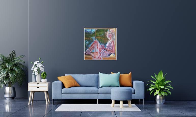 Original Art Deco Women Painting by Zinaida Vysota Dacenko